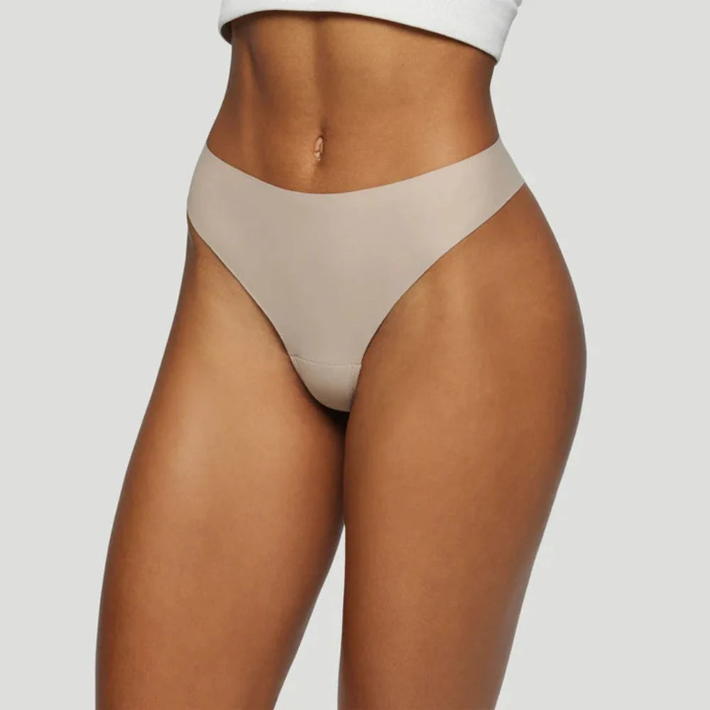 Tanga taille mi-haute nude (Lot de 3)