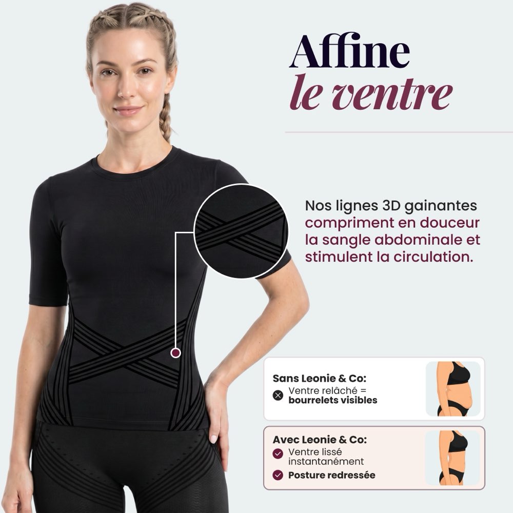 __SWATCH__Noir T-shirt sculptant 3D Leonie & Co en noir